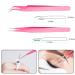 Eyelash Extension Kit - Fan Dryer, Tweezers, Glue Rings, Pads, Brushes, Tape - Pink - Buy Online on SooperMarket.com