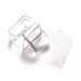 Nail art sticker women party decor nail square stamp easy to clean pressure image transparent silicone nail scraper polish manicure plate for women - transparent