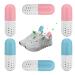 3 Pairs Shoe Fresheners Sneaker Deodorizer Balls Capsules Reusable Sports Shoe Deodorizing for Sneakers Trainers Lockers Gym Bags Wardrobes Cars Long Lasting and Easy to Use Pink & Blue
