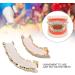 Brass Galvanized Messing Teeth Set - Hip-Hop Props & Halloween Accessories | Two-Color Decoration - Buy Online on SooperMarket.com