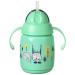 Tommee Tippee Superstar Weighted Straw Cup for Toddlers with INTELLIVALVE 100% Leak and Shake-Proof Technology and Hygienic BACSHIELD Antibacterial Technology 6m+ 300ml Pack of 1 Green