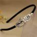 Butterfly Heart Headband 1920s Vintage Flower Cross Hair Hoop Crystal Pearl Velvet Band Headpiece Accessories for Women Girls (Gold Heart) - Buy Online on SooperMarket.com