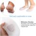 1 Pair Silicone Gel Moisturizing Socks Relieve Plantar Fasciitis Pain Heel Silicone Socks Foot Anti-Cracking Protector Foot Care Tool Prevention Socks (L-White) - Buy Online on SooperMarket.com