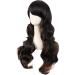 MapofBeauty 28 Charming Women Side Bangs Long Curly Synthetic Wig - Black Mixed Brown - Buy Online on SooperMarket.com