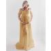 FEOYA Maxi Maternity Dress | Chiffon Lace Strapless Gown with Split Front | Full Length Yellow Maternity Photography Dress - Buy Online on SooperMarket.com