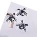 3pcs Stand Out With Organza Bowknot Nail Art Rhinestones Accessories For Fingernail Decor Nail Art Tools black
