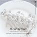 Brishow Silver Rhinestone Wedding Hair Comb with Pearl - Bridal Hair Accessories for Women and Girls - Buy Online on SooperMarket.com
