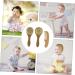 FRCOLOR 3pcs Bath Brush Set for Kids - Scalp Scrubber, Shower Comb, Body Scrub - Baby Hair Brush, Woolen Comb - Wooden Handle - Buy Online on SooperMarket.com