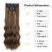 YDDM Balayage Wavy Clip in Hair Extensions 24 Inch - 4pcs Set | Synthetic Long Curly Wave Hair Extension Clip Ins for Women - Buy Online on SooperMarket.com