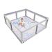 Baby Playpen, Playpens for Babies, Playpen for Toddlers,Kids Safety Play Center Yard with gate, Sturdy Safety Baby Fence Play Area for Babies, Toddler, Infants 50x50 Inch Grey