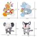 Baby Rattles and Teething Toys for Newborns - Elephant Baby Rattle with Teether (4PCS) - Buy Online on SooperMarket.com