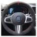 Steering Wheel Protector For M G30 G31 G32 G20 G21 G11 G12 G14 G15 G16 For X3 G01 For X4 G02 For X5 G05 For X7 G07 Car Steering Wheel Leather Cover Wheel Sleeve Protector (Size : 14)