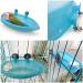 SHINYLYL Bird Bath Tub Bowl Hanging Toy for Parrot Budgie Cockatiel Cage (Blue) - Buy Online on SooperMarket.com