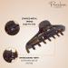 Parcelona French Slim Small Tortoise Shell Celluloid Hair Claw Clip - Brown/Black - Buy Online on SooperMarket.com
