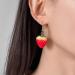 Delicate Resin Strawberry Earrings Simulation Fruit Earwears for Any Occasion - Buy Online on SooperMarket.com