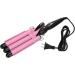 3 Barrel Curling Iron Wand Adjustable Hair Curler Waver Crimper 110V 240V Fast Heating Easy Temperature Adjustment Hair Styling Suitable for Wavy Hairstyles (22mm) - Buy Online on SooperMarket.com