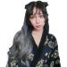 Harajuku Fashion Long Wavy Curly Fluffy U Shaped Wigs Heat Resistant Synthetic Fibre Mixed Gradient Dark Roots Hair for Girls 28inches H A