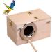 Nesting Box Cage for Parakeets, Budgies, and Small Birds - Coconut Fiber Wood Breeding House with Perch - Ideal for Finch, Canary, Cockatiel, Lovebird, Sparrow - Buy Online on SooperMarket.com