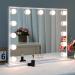 BEAUTME 20.47 x 16.22 Lighted Vanity Mirror with 3-Color Lighting & Magnification â€“ Tabletop & Wall Mounted - Buy Online on SooperMarket.com