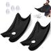 Jootuepo 2 PCs bibs for beard with 4 suction cups non-stick-hazardous care cloth waterproof beard trimming catcher cape gifts for men (black)