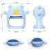 Never Drop Baby Teething Toy | Silicone Hand Teether for Babies | BPA Free Blue - Buy Online on SooperMarket.com
