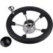 Pebbly Beach 11 Marine Boat Steering Wheel - Stainless Steel 5 Spoke with Knob and Foam Grip - Buy Online on SooperMarket.com