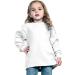 Fitscloth Kids Waffle Thermal Knit Sweater Pullover - Long Sleeve Crewneck Warm Top for Boys & Girls - XXS-XL - White - Buy Online on SooperMarket.com