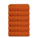 HURBANE HOME Hand Washcloth Sets - Super Soft Highly Absorbent Towel - 100% Cotton Lightweight Washcloths - Extra Durability and Soft Texture - 6-Pack (12 x 12) - Orange Washcloths Orange