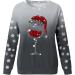 Women's Christmas Snowman Penguin Print Sweatshirt - Black, Size L - Buy Online on SooperMarket.com