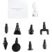 High-Frequency Black Body Massager with 8 Silicone Heads - Deep Tissue Relief for Sore Muscles - International Shipping Available - Buy Online on SooperMarket.com