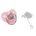 Shop Bling Baby Pacifier - Rhinestone Crown Ultra Soft Silicone BPA Free - Safe Toddler Pacifier Size M (Pink) | Fast International Shipping - Buy Online on SooperMarket.com