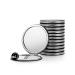 Getinbulk Compact Magnifying Mirror Bulk  Set of 12 Round Double-Sided 1X/10X Magnification PU Leather 2.8(Black) 12 Pcs  Black 1X/10X