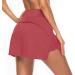 Ronony Women s Stretchy Fold Mini Skirts with Shorts Perfect for Casual Tennis Golf Yoga & More - Red - Buy Online on SooperMarket.com