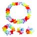 Hawaiian Luau Tropical Flower Crown Set for Women - Headband, Wristbands, Necklace, Bracelets, Hair Band - Perfect for Summer Beach Vacation and Pool Party Decorations - Colorful - Buy Online on SooperMarket.com