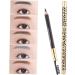 PLAFOPE 4 Pcs Eyebrow Pencil Brush Microblading Eyebrow Pen Double Tip Eyebrow Pencil Pigment Brown - Buy Online on SooperMarket.com