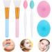 Buy WLLHYF 6-Piece Face Lip Mask Applicator Set | Silicone Brush for Exfoliating Cleansing & Removing Blackheads | Perfect Skin Care Tool for Women & Girls - International Shipping - Buy Online on SooperMarket.com