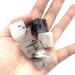 5pc 18mm-25mm Black Tourmaline in Quartz Tumbled Stone Gemstone Polishing Cube ERTEYIN