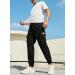 Elegancity Men's Cargo Trousers - Casual Work Pants with Drawstring Waist | Regular Fit Sweatpants with Pockets (Size 38-46) - 34 A-Black - Buy Online on SooperMarket.com