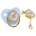 Luxury BPA-Free Baby Pacifier with Rhinestones - Stylish Golden Bling for Newborns (6-18 Months) - Blue - Buy Online on SooperMarket.com