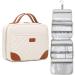 SHENHU Beige Toiletry Bag with Hanging Hook - Water-resistant Travel Makeup Organizer for Women - Buy Online on SooperMarket.com