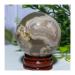 Natural Crystal Rough Natural Sphere Cherry Agate Crystal Ball Natural Gemstones Reiki Quartz Sphere Fengshui Home Decoration 1pc (Color : 120-130g)