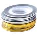 Pinicecore 20 Rolls Nail Strip Band Line Rolls Strip Band Line Nail Art Decoration sticker DIY nail tip strip strip for nail art gold silver