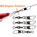 160 STK Fishing Vertebrae Snaps - Ball Bearing Barrel Snaps & 3-Way Triple Swivel Clips for Saltwater & Freshwater Fishing - Buy Online on SooperMarket.com