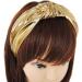 axy Wide Headband with Knot Metallic Colour Women's Headband in Metallic Look Headband Hair Accessories HR35G (Gold) - Buy Online on SooperMarket.com