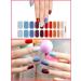 Foyute Semi Cured Gel Nail Strips 20 Pcs Soft Self-Adhesive Gel Nail Polish Wraps Sticker for Salon-Quality Manicure Set Long Lasting Easy to Apply & Remove Nail File & Wooden Stick (Colorful) - Buy Online on SooperMarket.com