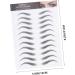 Mikinona 12 Sheets Waterproof Eyebrow Stickers Eyebrow Shaping Sticker Hair-like Eyebrows Stickers Post Paper 21x15cm Black - Buy Online on SooperMarket.com
