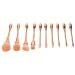 10pcs Pink Gold Makeup Brush Set - Face & Eyeshadow Brushes for Powder Cream & Liquid Makeup - Buy Online on SooperMarket.com