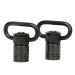 Tourbon 1" Quick Release Sling Mount Push Buttstton QD Rifle Swivel (Black Pack of 2)