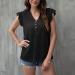 Chiffon Cold Shoulder Shirt Women's Pleated Dolman Sleeve V-Neck Blouse - Black, Medium - Buy Online on SooperMarket.com