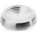 CatGuru Cat Bowls Whisker Stress Free Cat Food Bowl Reliefs Whisker Fatigue Wide Cat Bowl Non Slip Cat Food Bowls Shallow Cat Dish Cat Feeding & Watering Supplies (Stainless Steel)